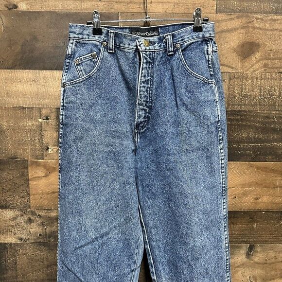 VTG Wrangler SILVERLAKE Womens Blue Rodeo USA Made Denim Jeans Size 11/12 X 36 - Picture 1 of 11